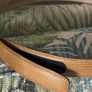 Vintage Terry Stack Italian Leather Tan Belt !